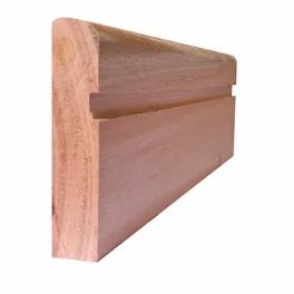 90 x 18 Hardwood SKIRTING Bullnose With 10mm Shadowline
