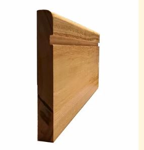 140 x 18 Hardwood SKIRTING Bullnose With 10mm Shadowline