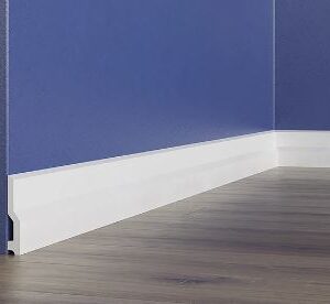 Upperedge Bevel White Paintable Skirting- 90X16MM