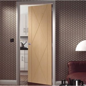 DF023-WHITE OAK-VENEER DOOR-STRAIGHT GRAIN 813X2350